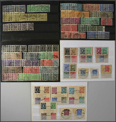 KONTROLLRAT 1946, Ziffern 10x rundgestpl., einige Briefst?cke mit SST ...