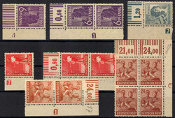 7 versch. Druckerzeichen Arbeiter, teils Einheiten m. Normalmarke, ...