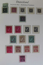 1945-1949 postfr. Slg. mit Gemeinschaftsausgaben Vzd 1/2, Frz. Zonen ...