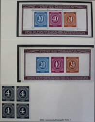 1945-1949 Slg. mit u.a. 911/37 und 943/62 gestpl., Bl 12 A/B postfr. ...