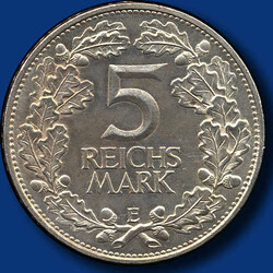 5 RM Rheinlandfeier, 1925 E / gutes ss, feine Kratzer, ...