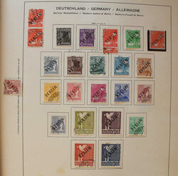 1948-1987 rundgestpl. Slg. mit Schwarzaufdruck, 35/41, 61/63 inkl. 63 ...