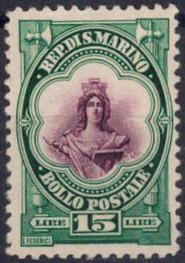 15 L Freiheitsgöttin, postfr. Luxus  Automatically generated ...