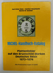 PLATTENFEHLER AUF DEN BRUSTSCHILD-MARKEN DT.REICH 1872-1874 von 2000, ...