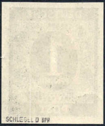 1 Pf Ziffer ungezähnt, postfr. Luxus, tiefst gepr. Schlegel BPP  ...