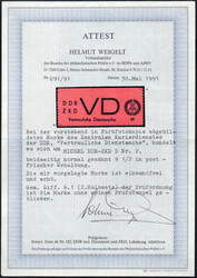 20 Pf schwarz a. helllilarosa, postfr. Luxus m. einwandfreiem FA ...
