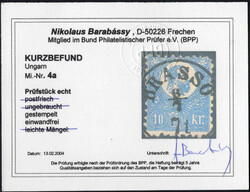 10 K blau, zentr. rundgestpl. Luxus BRASSO m. einwandfreiem KB ...