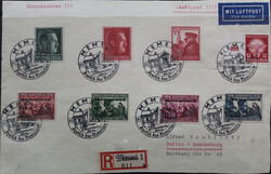 1939 gestpl. Spezial-Lot m. MiNr. I-IV in Type I+II kpl. und 3 Wte. ...