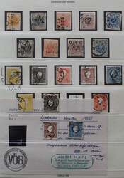1850-1864 schöne gestpl. Slg. ab erster Ausgabe, dabei MiNr. 6 I mit ...