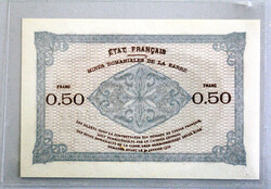 1930 SARRE: 50 Centimes / 0,5 Franc Marianne, Geldschein d. Mines ...
