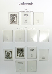 1912-1989 LEUCHTTURM kpl. Falzlosvordruck mit Extras in 2 blauen DSN ...