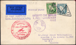 1932, 1. SAF, Anschlußflug ab Berlin nach La Paz (Bolivien, AKS), ...