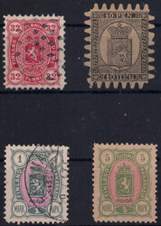 10 P Freimarke, fehlende Zunge, dazu noch MiNr. 18 Ay, 19 By, je ...