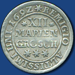 12 Mariengroschen Rudolph August & Anthon Ulrich (1685-1704), 1692 / ...