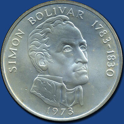 20 Balboas Simon Bolivar, 1973