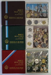 SAN MARINO KURSMÜNZEN-SÄTZE aus der LIRE-Zeit 13x KMS in OVP aus ...