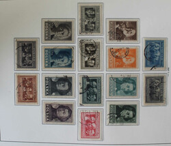 EUROPA 5 Alben m. Schweiz gestempelt 1952-1975 kpl. ohne Blocks u. Mi ...