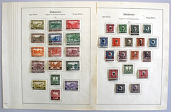 1918-1934 urige Slg. mit 450 Werten a. alten Schwartenblättern