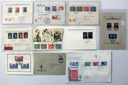 1933-1957 (ca.) Briefelot mit 10 St. u.a. 244/46 FDC, 338/41 FDC, ...