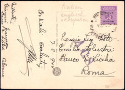 50 C lila/schwarz a. Palermo-AK n. Rom