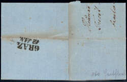 5 Kr blassrosa 3x a. kpl. Faltbrief v. TRIESTE n. Graz (AKS)  ...