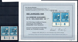20 Pf grünl´blau im waagr. UR-Paar m. HAN 6055.48 1, postfr. Luxus ...