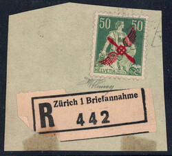 50 C Flugpost a. Luxus-Bfstck. m. Alt-Attest Wallner/Ö  ...