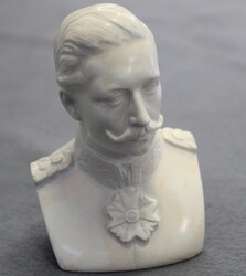 KAISER WILHELM II v. Preussen in Uniform, kleine cremefarbene Büste ...