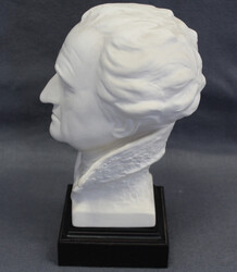 GOETHE Büste v. Goebel, Bisquitporzellan auf Holzsockel, Designer G. ...