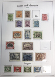 1919-1921 gestpl. Slg. m. Nr. 14 (100€) Eupen u. Malmedy Nr. 1-7, ...