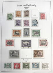 1919-1921 gestpl. Slg. m. Nr. 14 (100€) Eupen u. Malmedy Nr. 1-7, ...