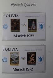 OLYMPIADE 1972 MÜNCHEN, 2 bändige Borek-ABO Slg. m. postfrischen ...