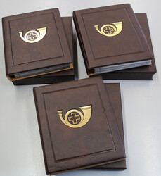 SUPER-LUXUSALBEN 3 Stk. in braun von Philswiss (SL-4) mit Schuber und ...