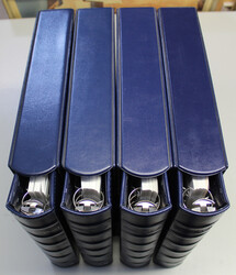 DTL.-KLASSIK-ALBEN 4 Stk. mit Schubern in blau mit kpl. Vordrucktext ...