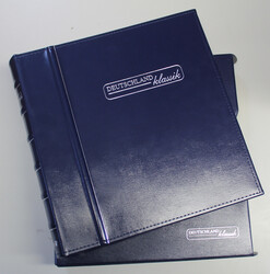 DTL.-KLASSIK-ALBEN 4 Stk. mit Schubern in blau mit kpl. Vordrucktext ...