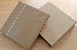 RINGBINDERSET SKAI, beige m. Schuber m. 23 transparenten ...