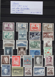 1955-2001 saubere postfr. Slg. kpl. m. allen Klbg. aus 1988-2001, ...