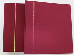 SCHRAUBDECKEN 2x blau und 2x rot m. 88 weißen Einsteckblättern, ...