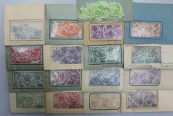 POSTHORN 1951 Blechdose mit altem Tütenposten Posthorn, alle Werte ...