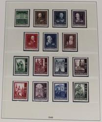 1945-1998 postfr. Slg. in 4 Lindner-Falzlosalben mit Schubern, dabei ...