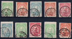 1914 König Konstantin rundgestpl. in übl. etwas unregelm. Zähnung, ...