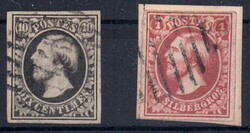 10 C schwarz u. 1 Sgr bräunl´rot m. Strichstpln., dabei 1 Sgr. a ...