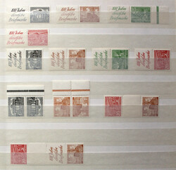 ZUSAMMENDRUCKE 1949-1989 postfr. Slg. v. Bauten bis SWK, meist sauber ...