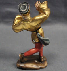 MORISKENTÄNZER "PROPHET" Holzfigur, farbig bemalt m. Goldauflage, ...
