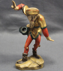 MORISKENTÄNZER "DAMENHUT" Holzfigur, farbig bemalt m. Goldauflage, ...
