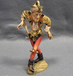 MORISKENTÄNZER "ZAUBERER" Holzfigur, farbig bemalt m. Goldauflage, ...