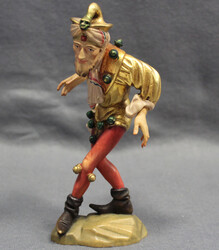 MORISKENTÄNZER "ZAUBERER" Holzfigur, farbig bemalt m. Goldauflage, ...
