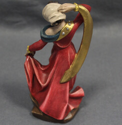 MORISKENTÄNZER "TANZJUNGFER" Holzfigur, farbig bemalt m. Goldauflage ...