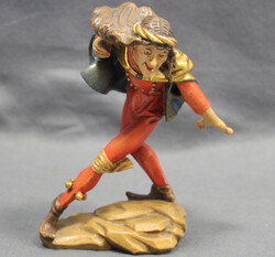 MORISKENTÄNZER "JÜNGLING" Holzfigur, farbig bemalt m. Goldauflage, ...
