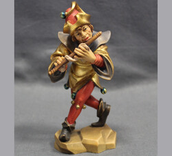 MORISKENTÄNZER "PORTUGIESE" Holzfigur, Flötenspieler farbig bemalt ...